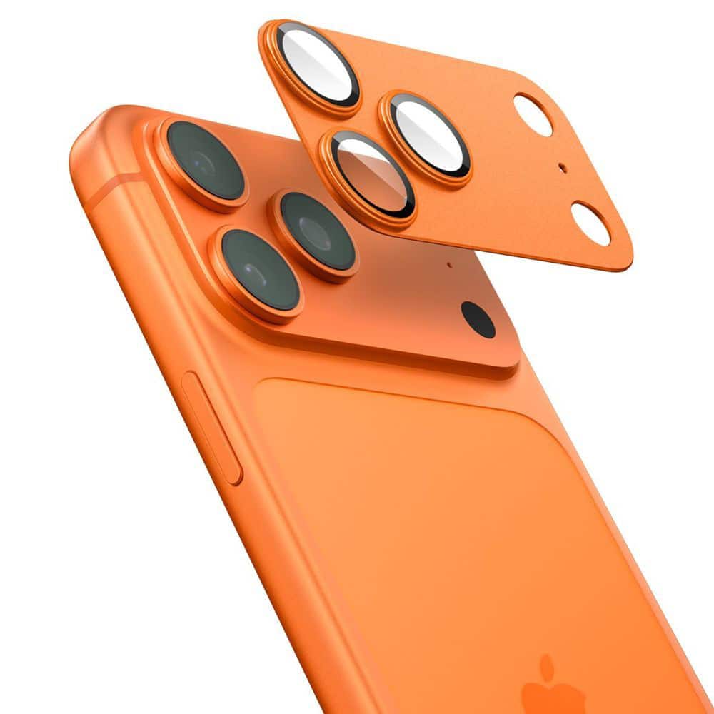 Spigen - Optik.tr Ez Fit Pro Camera Glass (2 Pack) - iPhone 17 Pro - Orange - Image 2