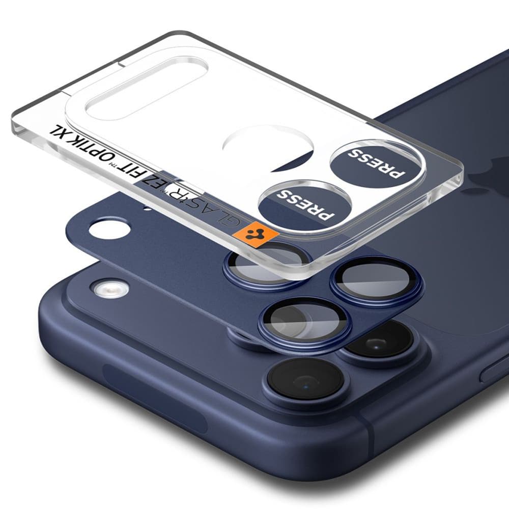 Spigen - Optik.tr Ez Fit Pro Camera Glass (2 Pack) - iPhone 17 Pro - Blue - Image 3