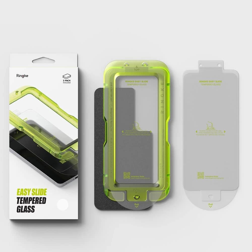 Ringke - Easy Slide Tempered Glass (2 Pack) - Samsung Galaxy S25 Fe - Clear - Image 7