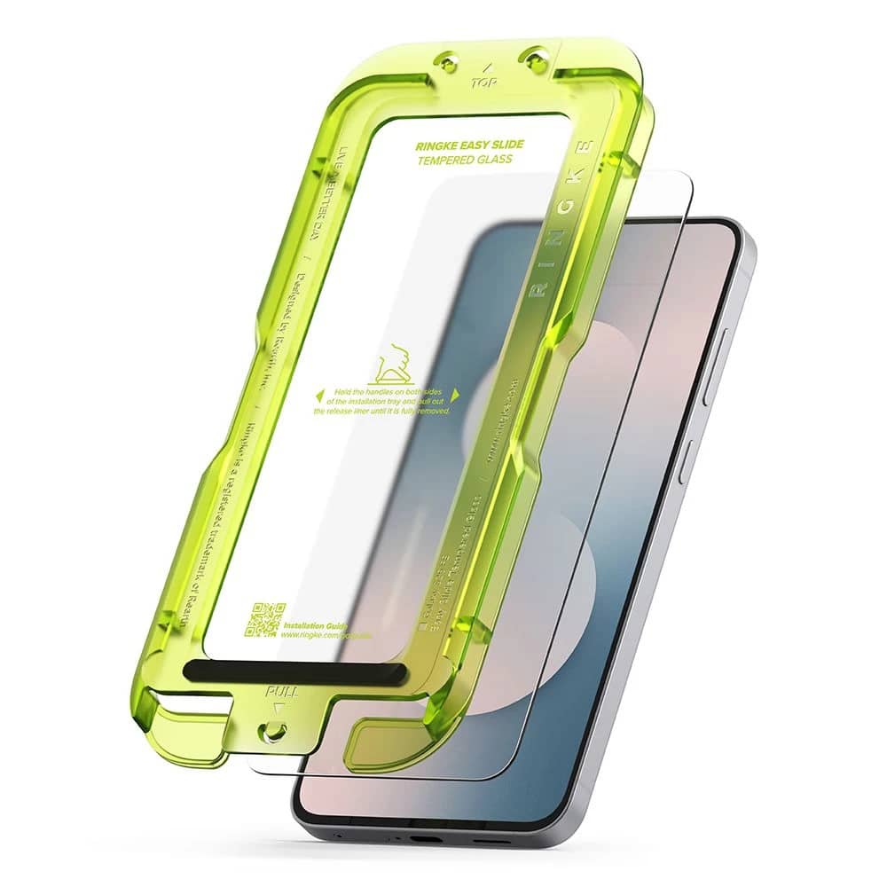 Ringke - Easy Slide Tempered Glass (2 Pack) - Samsung Galaxy S25 Fe - Clear - Image 2