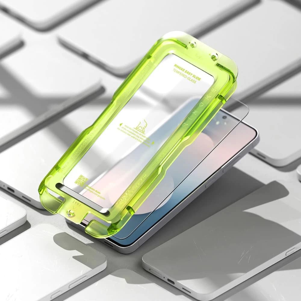 Ringke - Easy Slide Tempered Glass (2 Pack) - Samsung Galaxy S25 Fe - Clear - Image 5