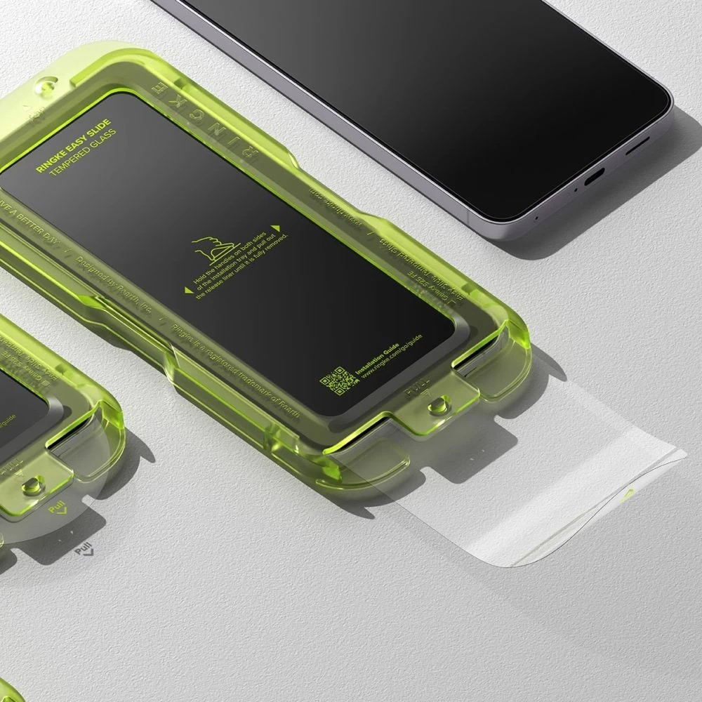 Ringke - Easy Slide Tempered Glass (2 Pack) - Samsung Galaxy S25 Fe - Clear - Image 4