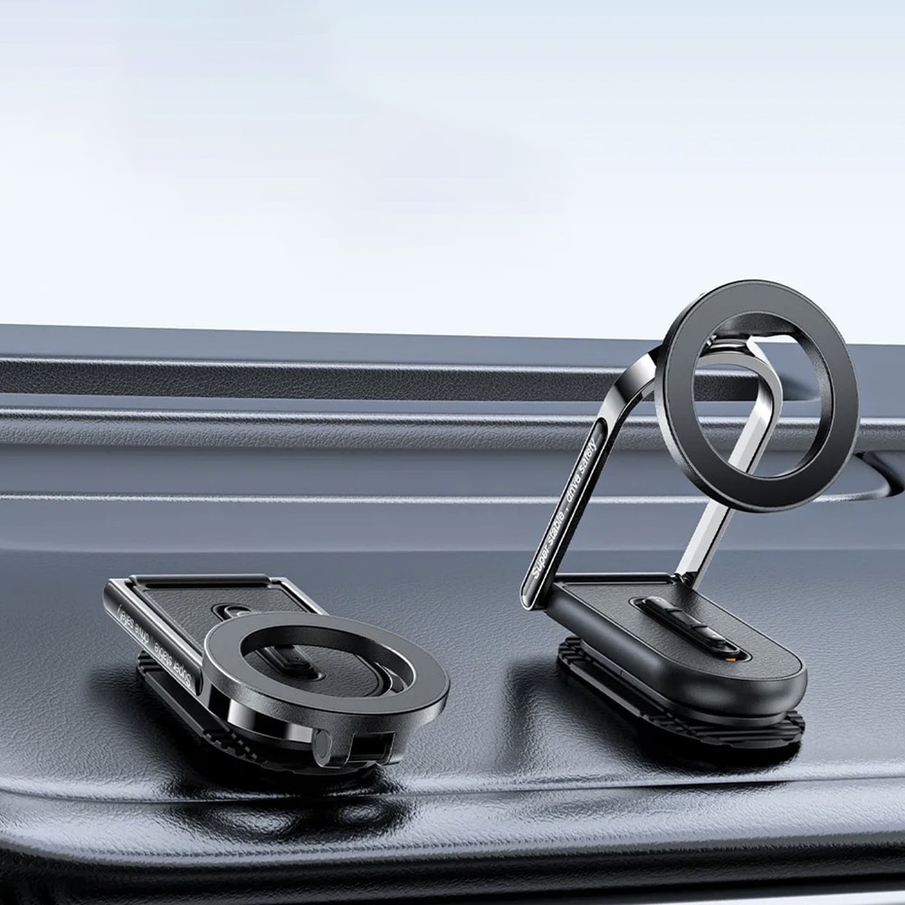 Acefast- Car Holder (d54) - Magnetic Grip, For Dashboard / Windshield, 360°, Dual-Axis, Detachable Base, Max. 6.9" - Black - Image 4
