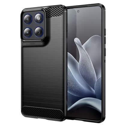 Techsuit Carbon Silicone - θήκη για Motorola Edge 70 - Μαύρο