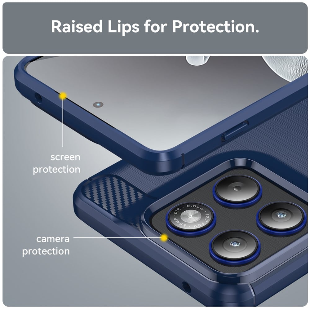 Techsuit Carbon Silicone - θήκη για Motorola Edge 70 - Μπλε - Image 3