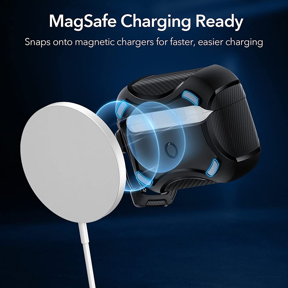 ESR CYBER ARMOR HALOLOCK MAGSAFE Apple AIRPODS PRO 1 / 2 Μαύρο - Image 4
