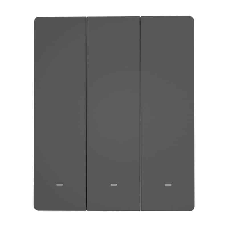 Εξυπνος Επιτοίχιος Διακόπτης Wifi Sonoff M5-3c-80 (3 Καναλιών, Για Πλαίσιο, Γραφίτης) - Image 3