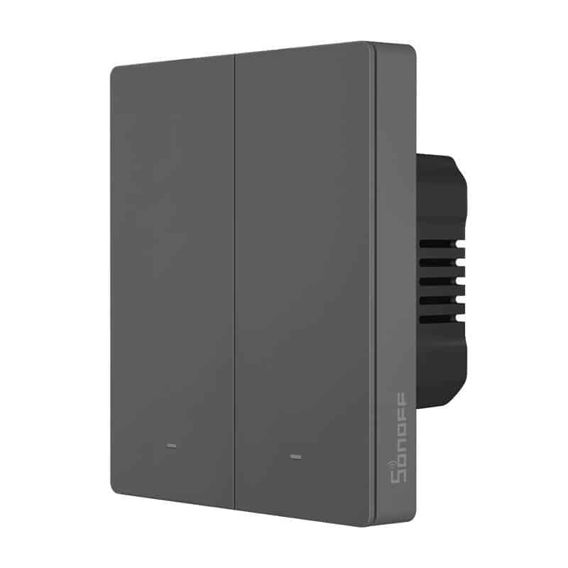 Εξυπνος Επιτοίχιος Διακόπτης Wifi Sonoff M5-2c-80 (2 Καναλιών, Για Πλαίσιο, Γραφίτης) - Image 4
