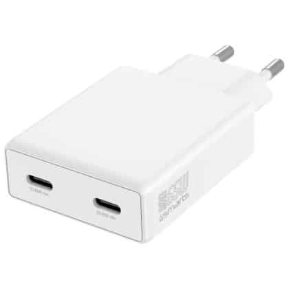 Φορτιστής Τοίχου 4smarts Pdplug Slim Dual 65w Gan 2xusb-C Λευκός