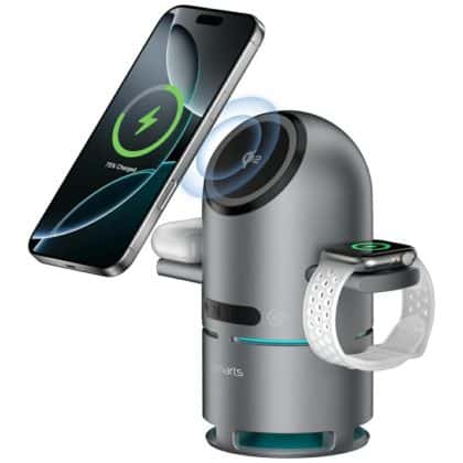 Σταθμός Φόρτισης 4smarts Chargebot Sound Qi2 Γκρι