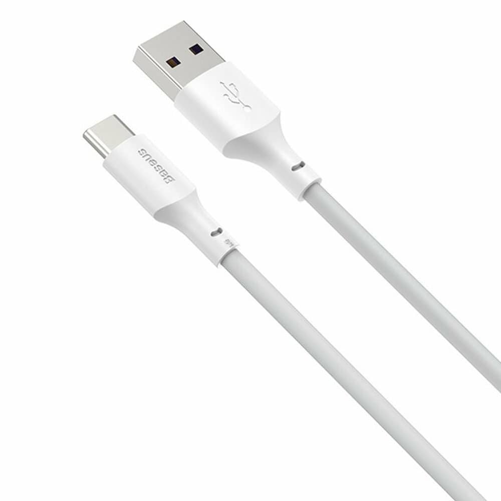 Baseus - (2 Πακέτο) Καλώδιο Δεδομένων (tzcatzj-02) - USB Σε Type-C, Γρήγορη Φόρτιση 5a, 40w, 1.5m - Λευκό - Image 3