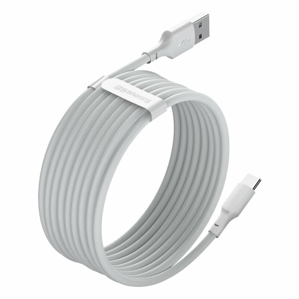Baseus - (2 Πακέτο) Καλώδιο Δεδομένων (tzcatzj-02) - USB Σε Type-C, Γρήγορη Φόρτιση 5a, 40w, 1.5m - Λευκό - Image 2