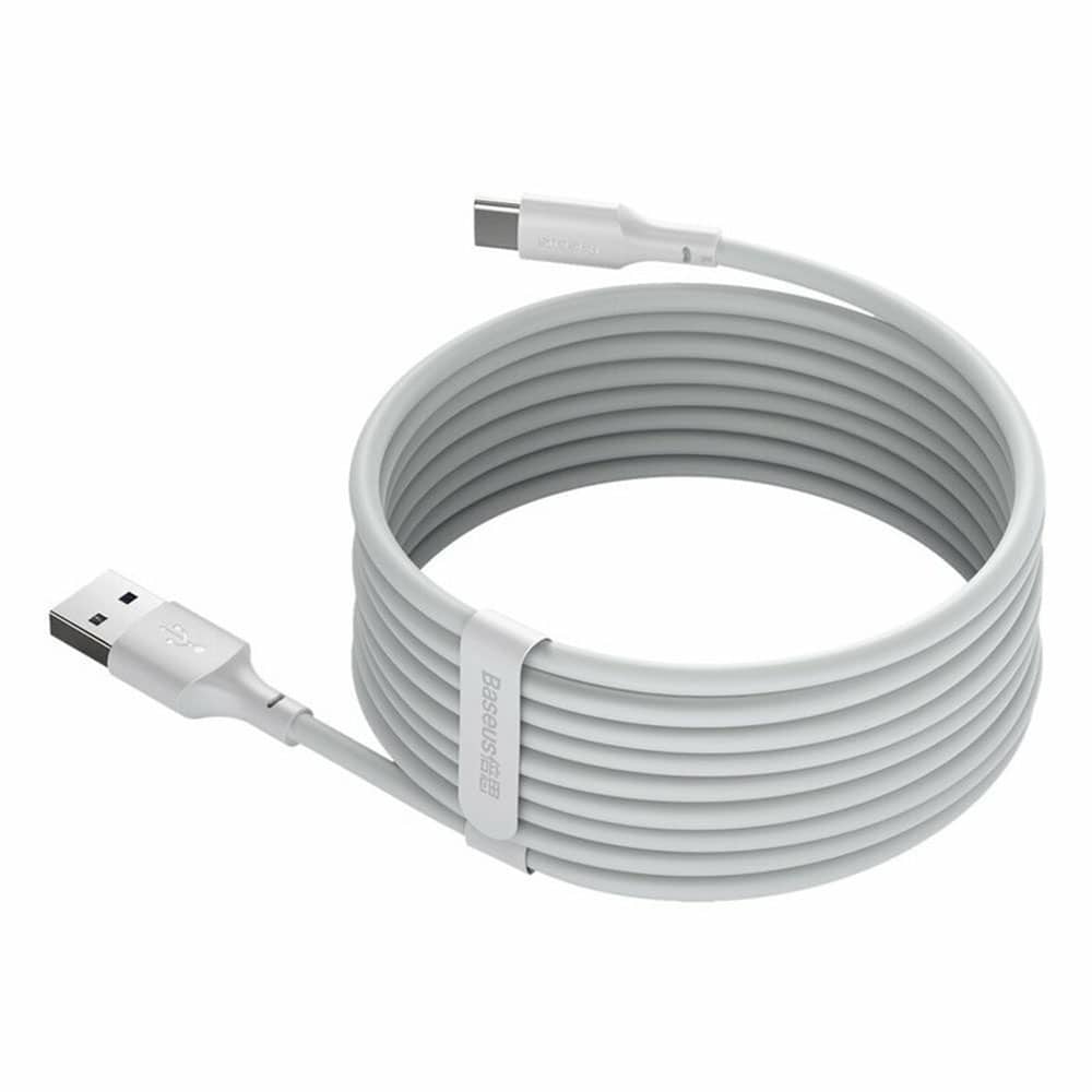 Baseus - (2 Πακέτο) Καλώδιο Δεδομένων (tzcatzj-02) - USB Σε Type-C, Γρήγορη Φόρτιση 5a, 40w, 1.5m - Λευκό - Image 4