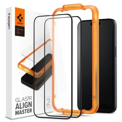 Spigen Αλμ Γυαλί FC 2-πακέτο iPhone 15 Plus μαύρο