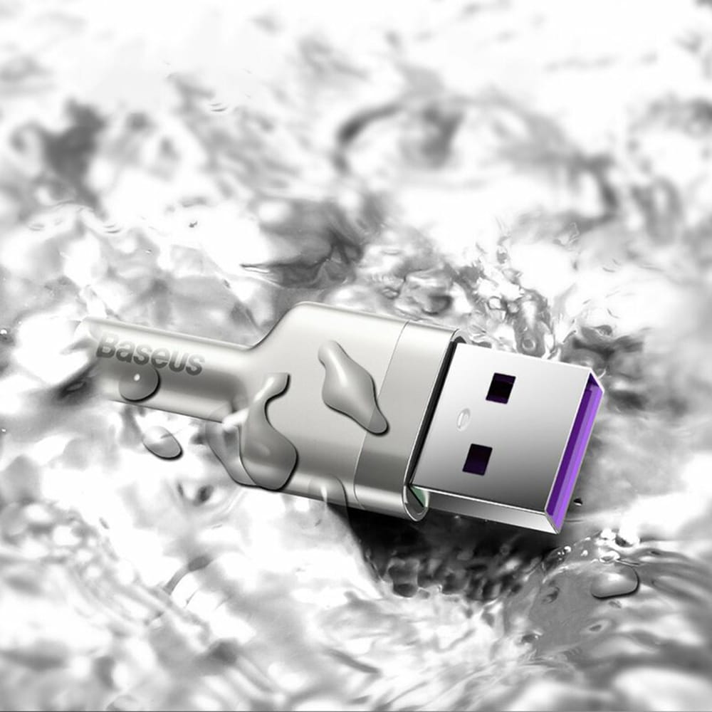 USB-A To USB-C Καλώδιο Baseus Cafule Metal Series, 66w, 6a, 0.25m, Black Cakf000001 - Image 6