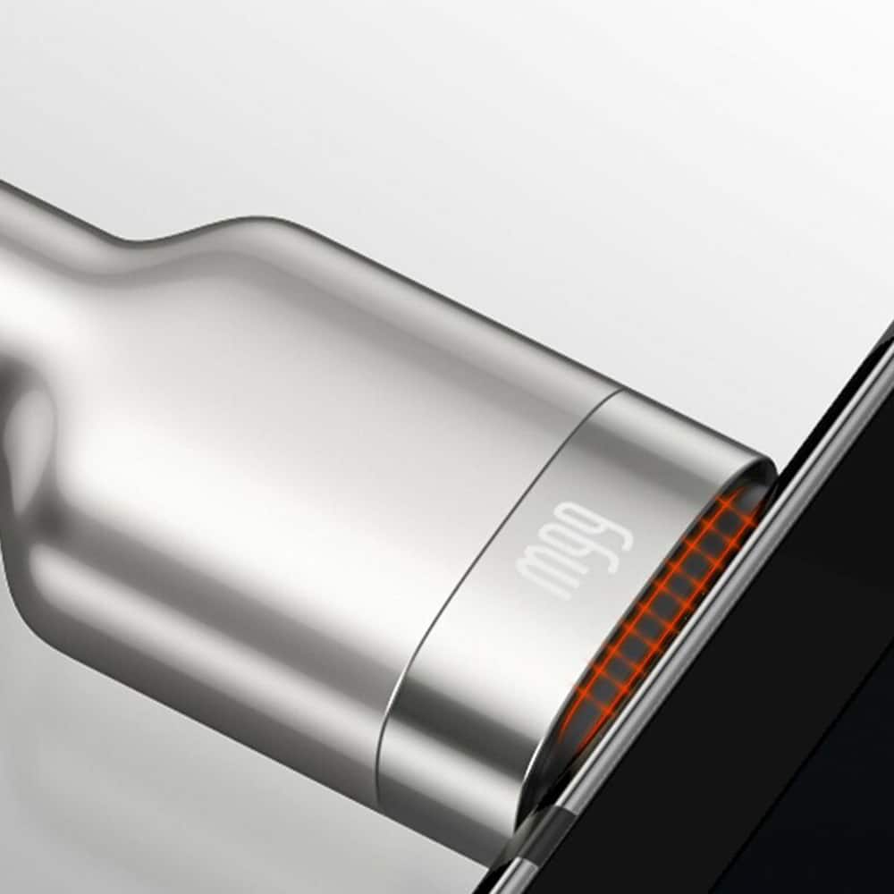 USB-A To USB-C Καλώδιο Baseus Cafule Metal Series, 66w, 6a, 0.25m, Black Cakf000001 - Image 4