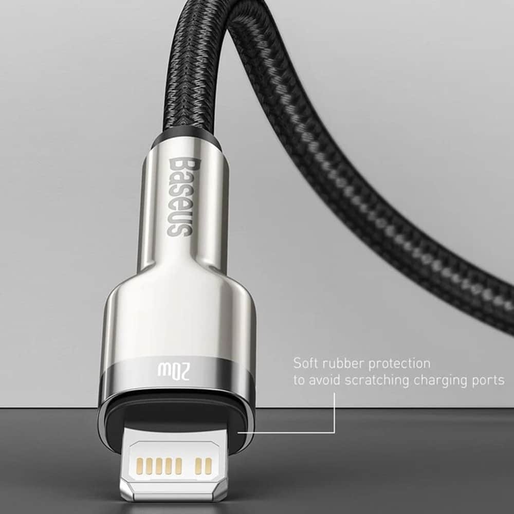 Baseus Cafule Series Metal Data USB Type C - Lightning Καλώδιο Power Delivery 20 W 0,25 m black (CATLJK-01) - Image 2