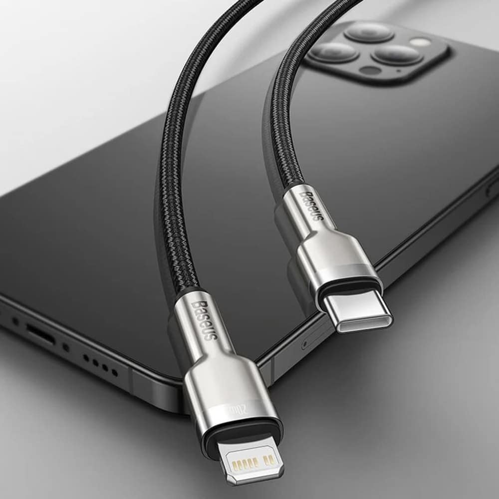 Baseus Cafule Series Metal Data USB Type C - Lightning Καλώδιο Power Delivery 20 W 0,25 m black (CATLJK-01) - Image 4