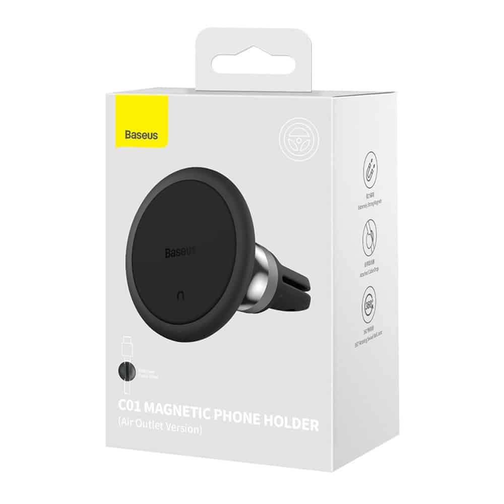 Magnetic Car Holder Baseus C01, Universal, Black C40140802113-00 - Image 7