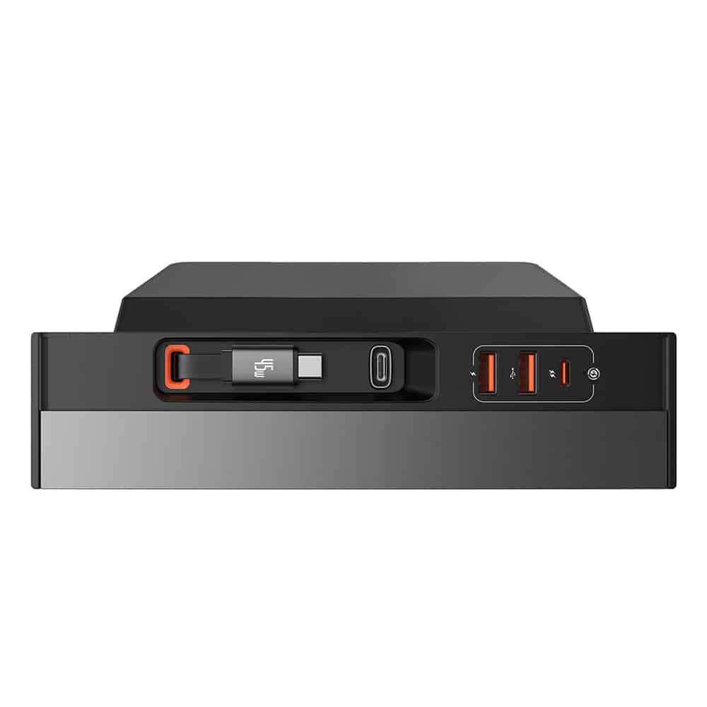 Baseus T-Space Series USB HUB for Tesla Model 3 / Y with Built-in 45W USB C Καλώδιο - Μαύρο - Image 2