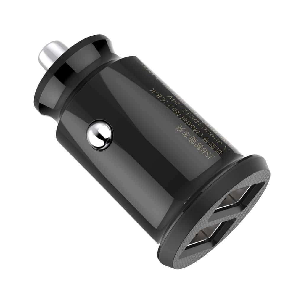 Baseus Grain Car Charger mini car charger 2x USB 3.1A Μαύρο (CCALL-ML01) - Image 5