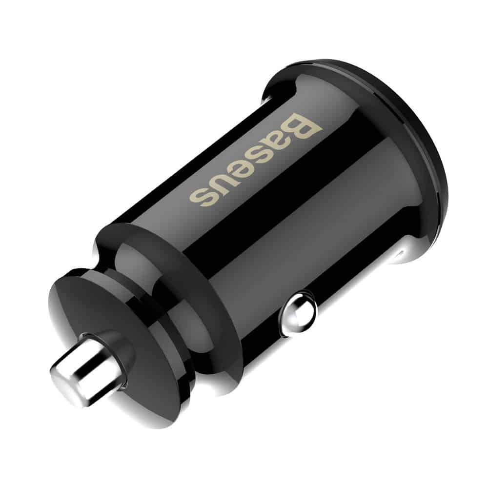 Baseus Grain Car Charger mini car charger 2x USB 3.1A Μαύρο (CCALL-ML01) - Image 4