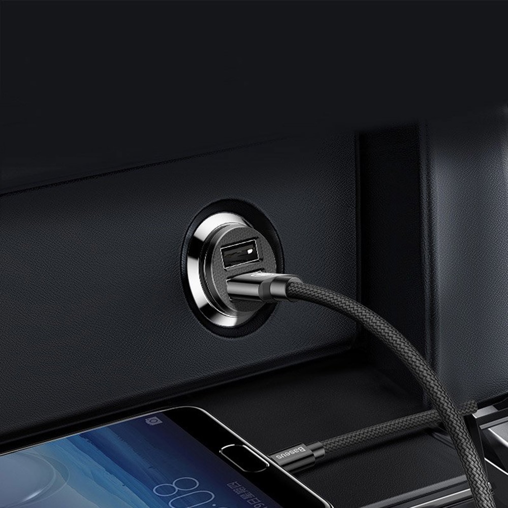 Baseus Grain Car Charger mini car charger 2x USB 3.1A Μαύρο (CCALL-ML01) - Image 7