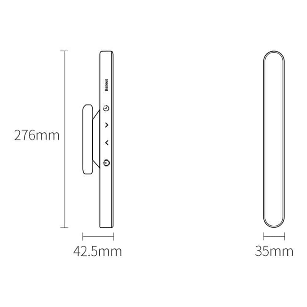 Baseus Magnetic LED Bedside Lamp Under Cabinet Lamp for Home Kitchen Room Gray (DGXC-C0G) - Image 6