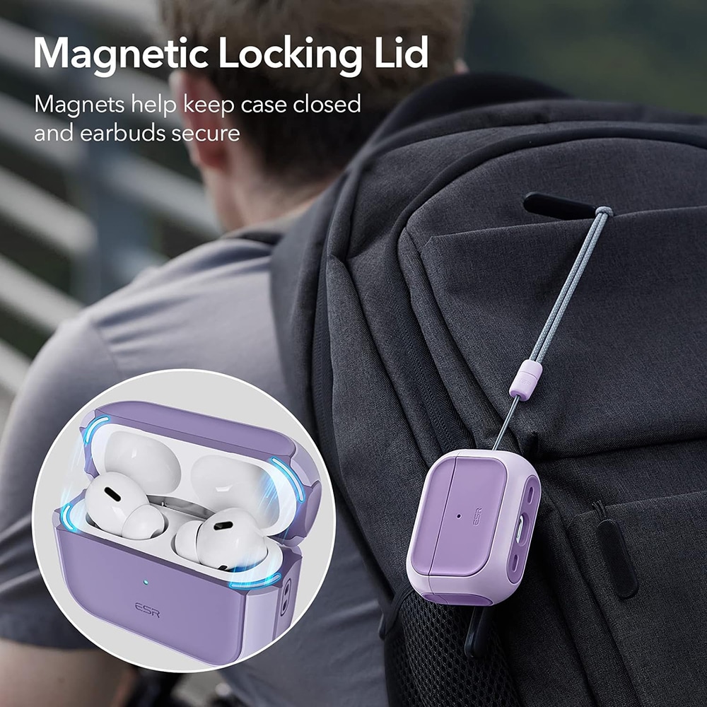 ESR Orbit HAlolock Magsafe Apple AirPods PRO 1 / 2 (Lavender) - Image 5