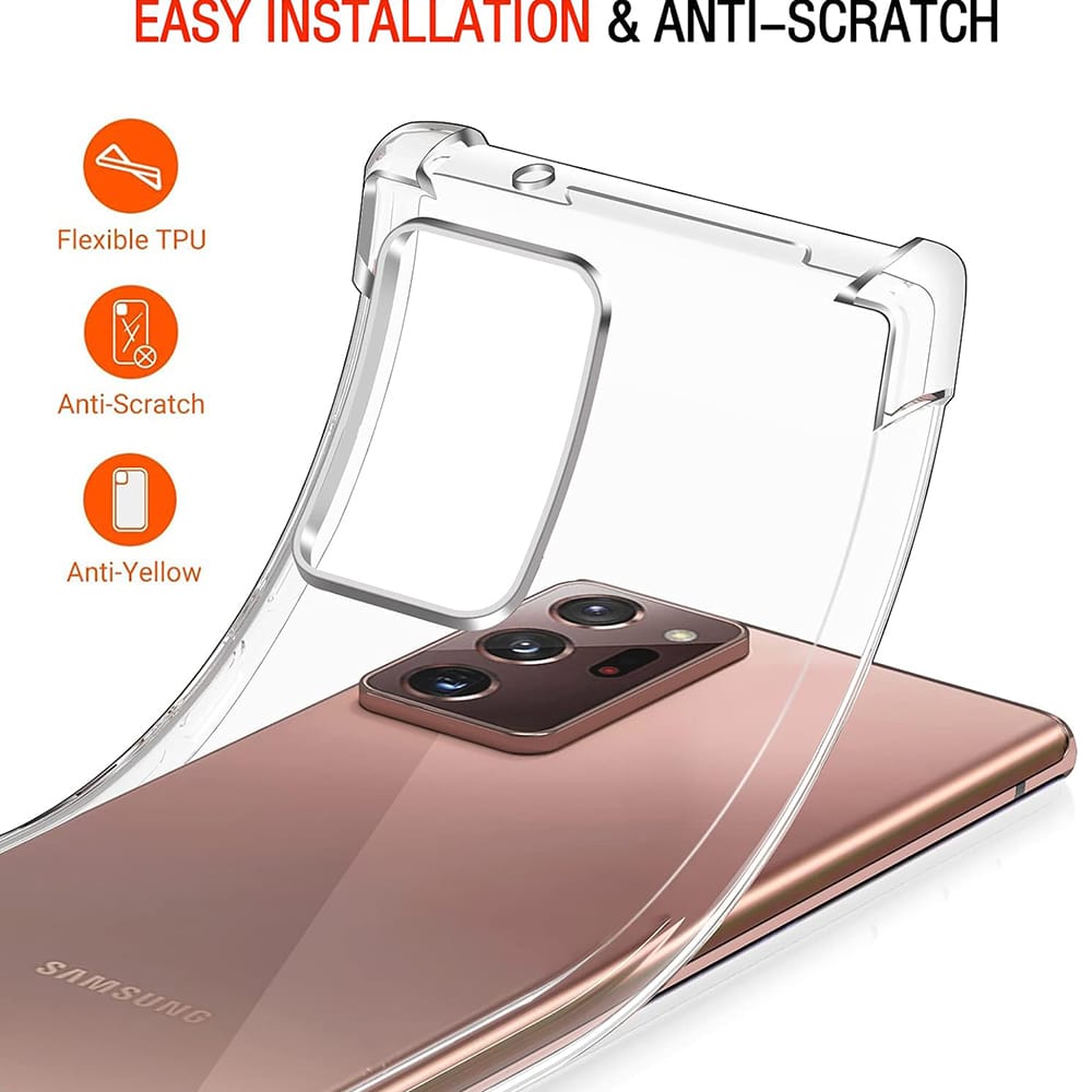 Techsuit Shockproof Clear Silicone - θήκη για Samsung Galaxy Note20 Ultra - Διάφανο - Image 4