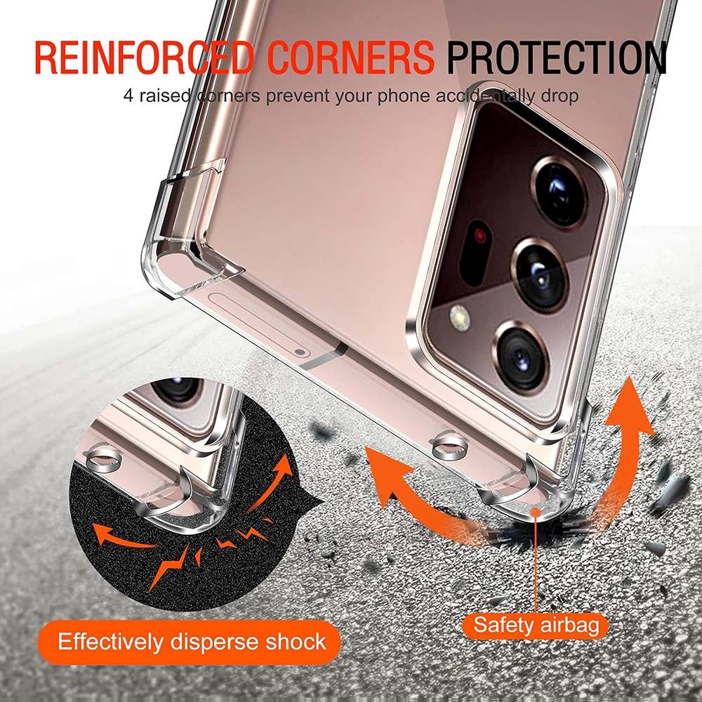 Techsuit Shockproof Clear Silicone - θήκη για Samsung Galaxy Note20 Ultra - Διάφανο - Image 2