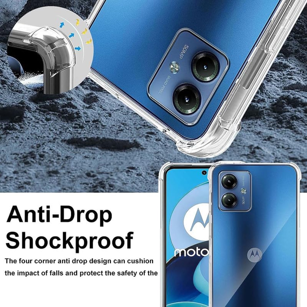 Techsuit Shockproof Clear Silicone - Motorola Moto G54 - Διάφανο - Image 4