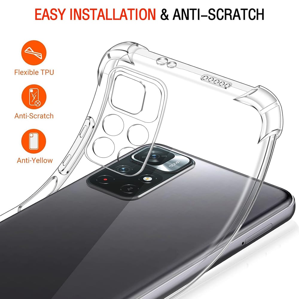 Techsuit Shockproof Clear Silicone - θήκη για Xiaomi Redmi Note 11 - Διάφανο - Image 3