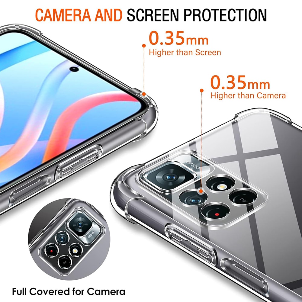 Techsuit Shockproof Clear Silicone - θήκη για Xiaomi Redmi Note 11 - Διάφανο - Image 4
