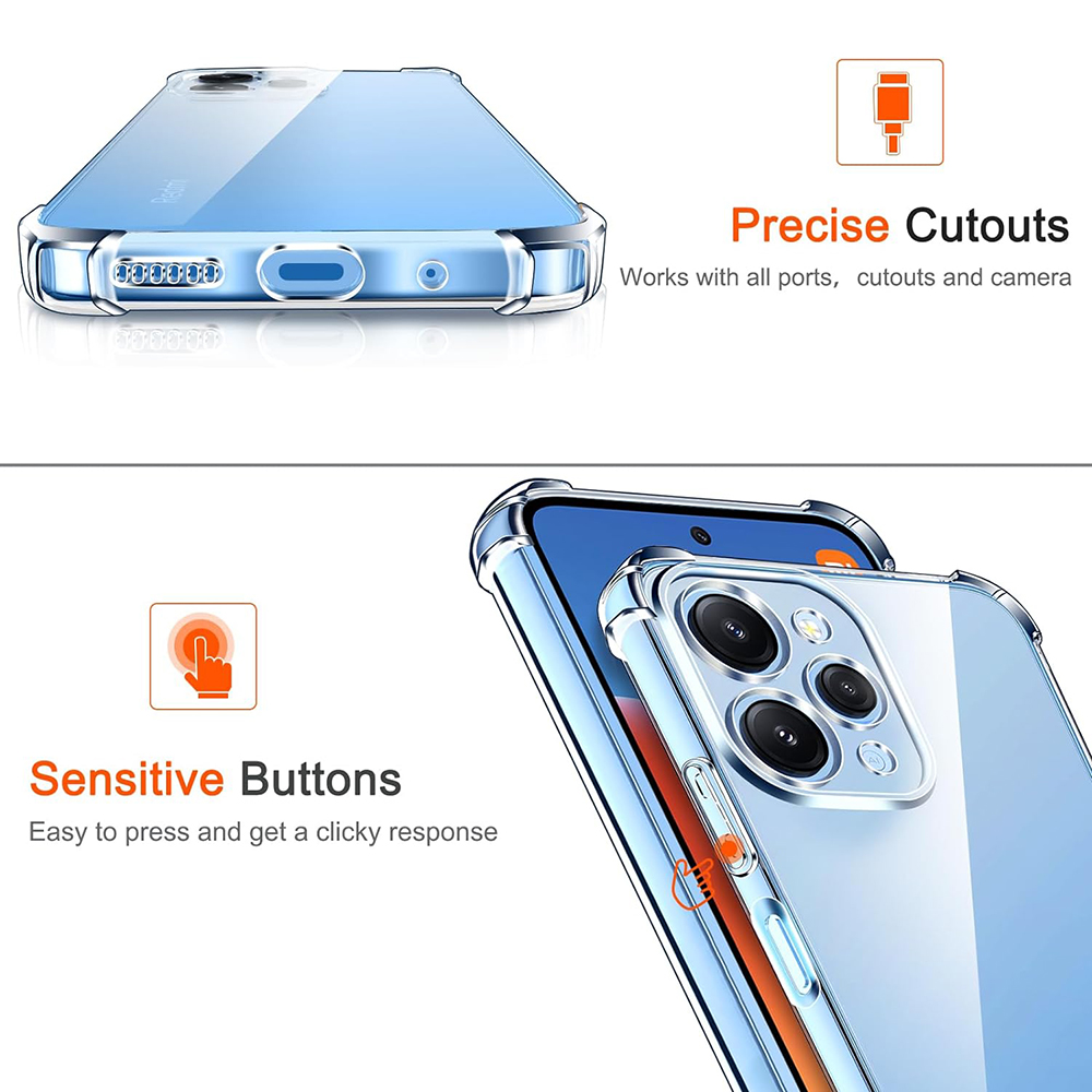 Techsuit Shockproof Clear Silicone - θήκη για Xiaomi Redmi 12 - Διάφανο - Image 5