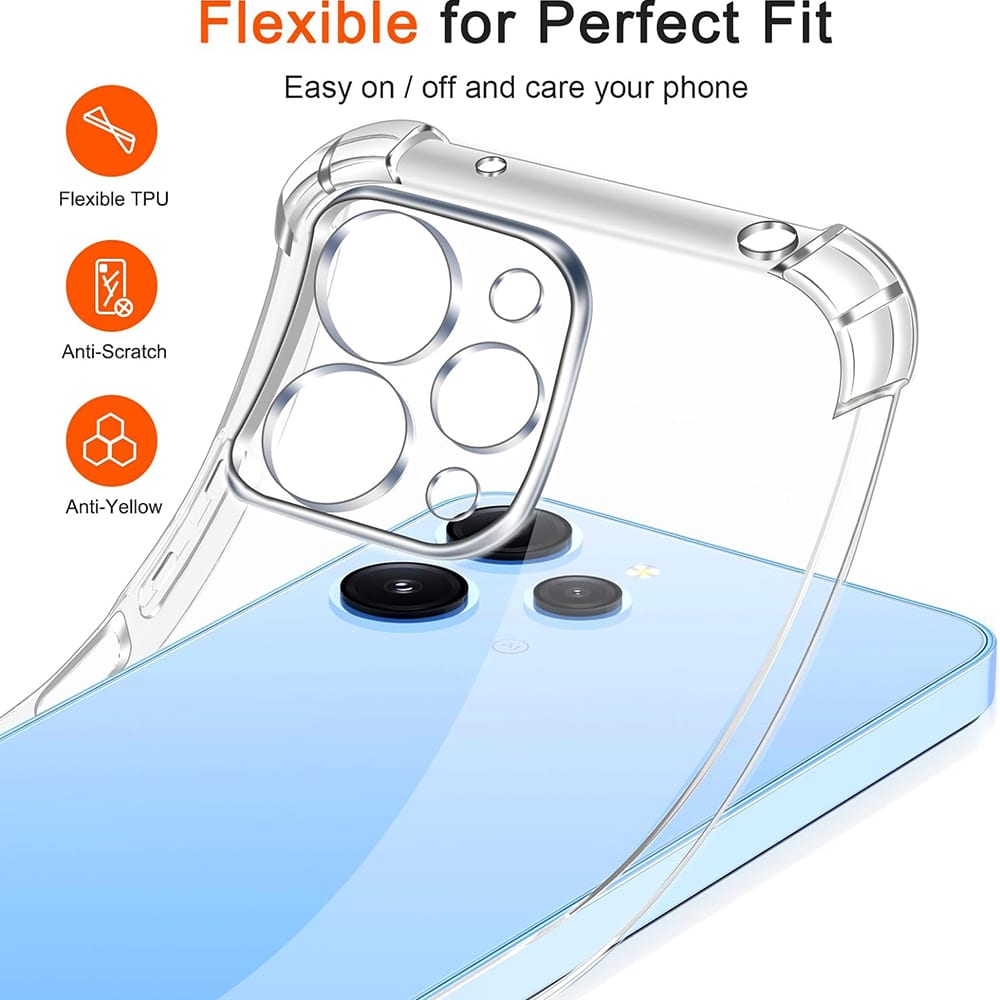 Techsuit Shockproof Clear Silicone - θήκη για Xiaomi Redmi 12 - Διάφανο - Image 3
