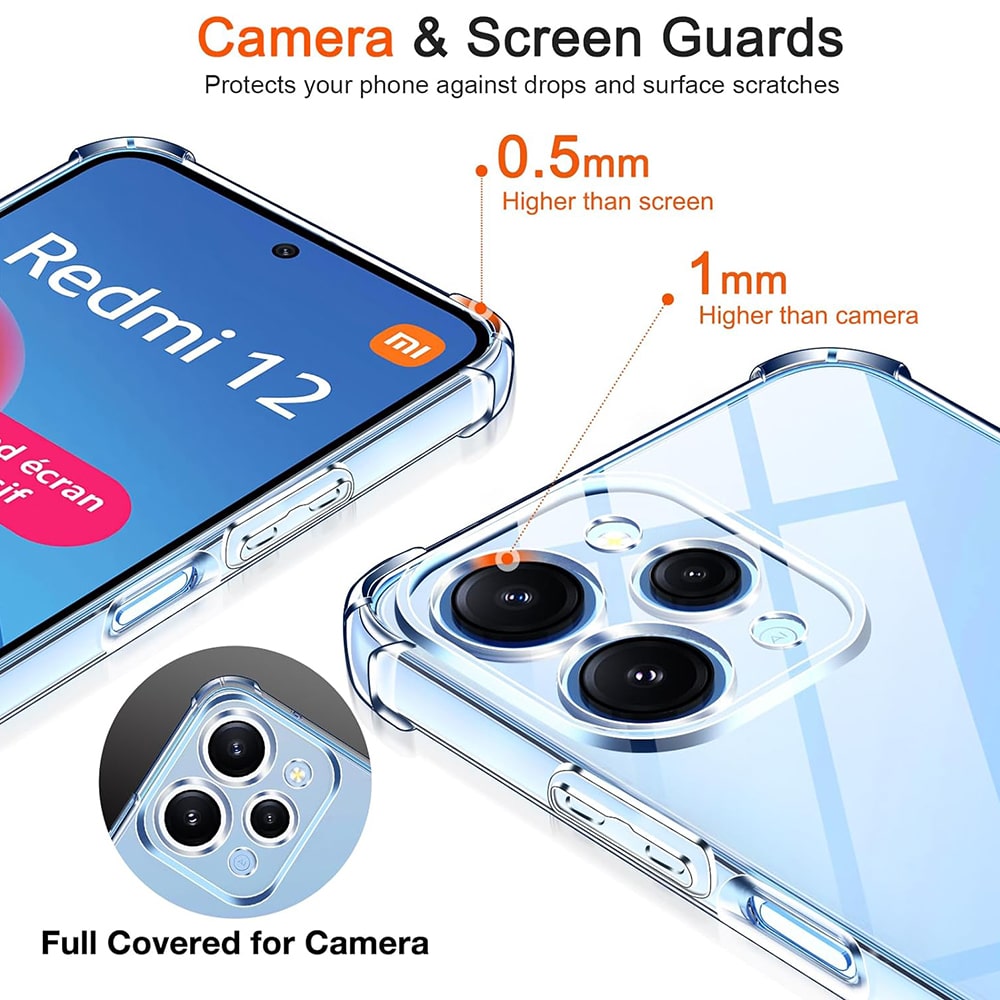 Techsuit Shockproof Clear Silicone - θήκη για Xiaomi Redmi 12 - Διάφανο - Image 4