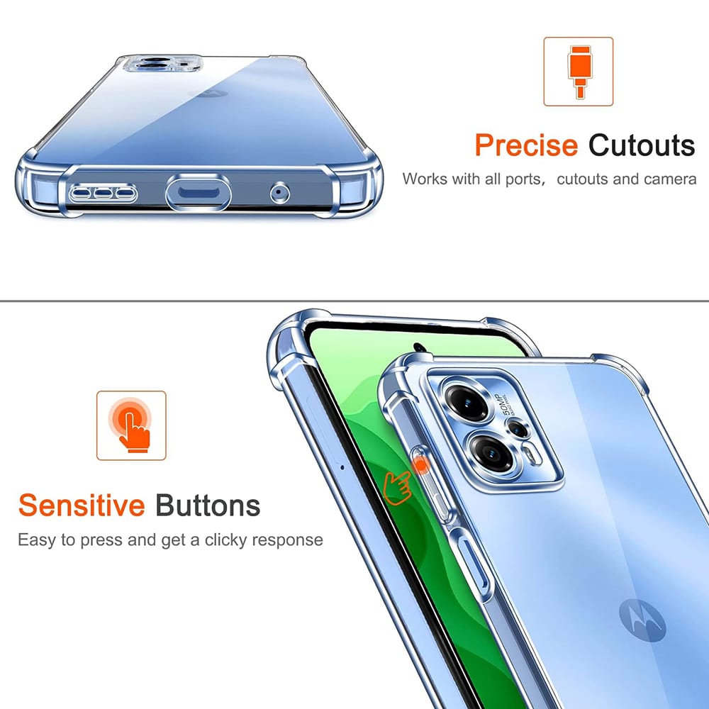 Techsuit Shockproof Clear Silicone - θήκη για Motorola Moto G04 - Διάφανο - Image 3