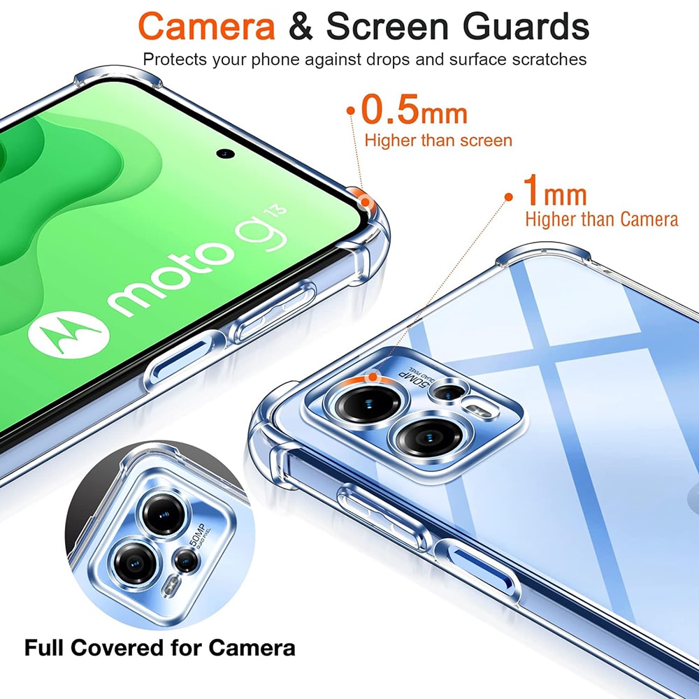 Techsuit Shockproof Clear Silicone - θήκη για Motorola Moto G04 - Διάφανο - Image 5