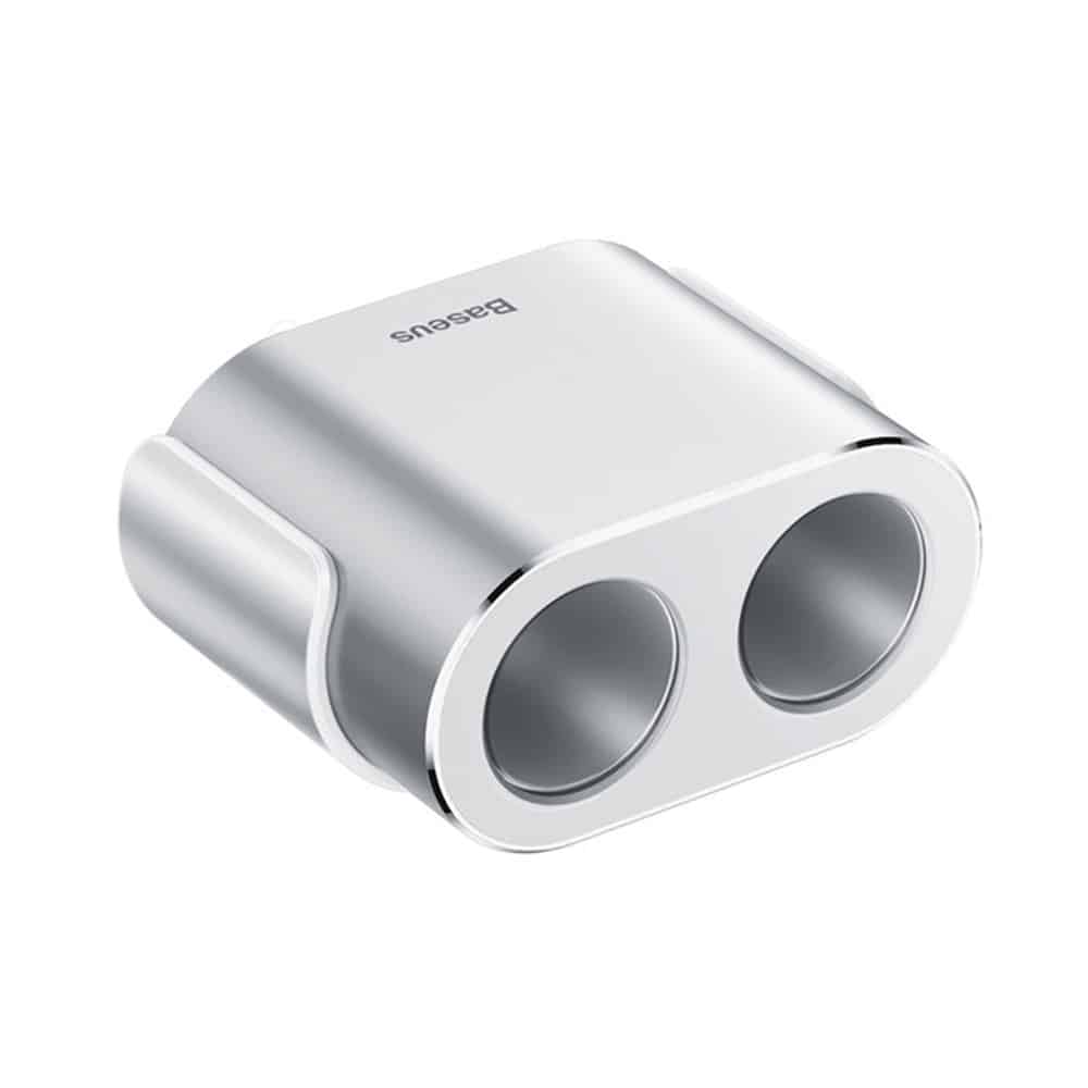 Baseus CRDYQ-0S splitter 2x υποδοχή αναπτήρα 80W 2x USB-A 3.1A - ασημί - Image 5