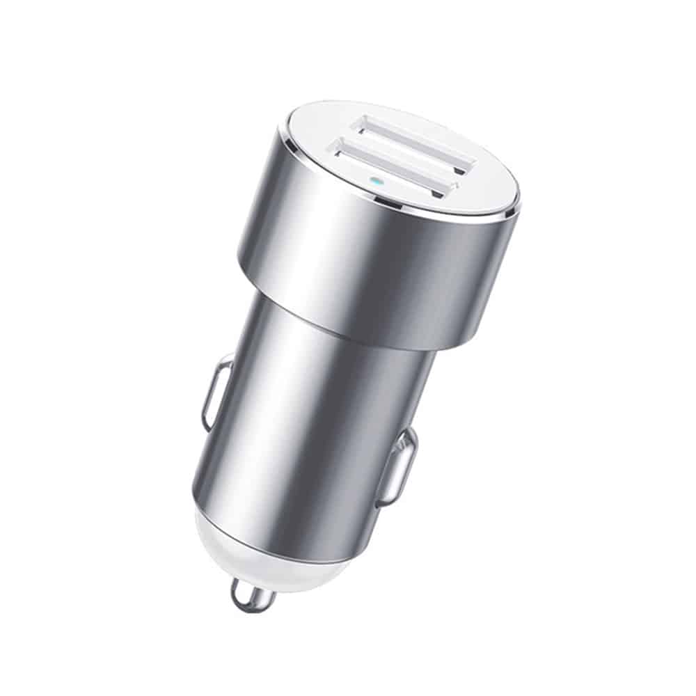 Baseus CRDYQ-0S splitter 2x υποδοχή αναπτήρα 80W 2x USB-A 3.1A - ασημί - Image 4