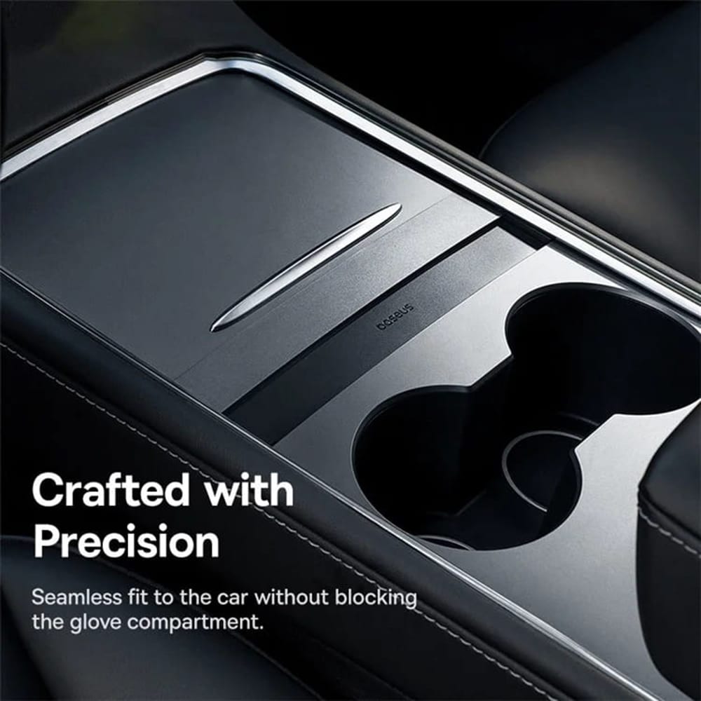 Baseus T-Space Series USB HUB for Tesla Model 3 / Y with Built-in 45W USB C Καλώδιο - Μαύρο - Image 6