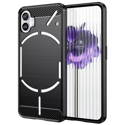 Techsuit Carbon Silicone - θήκη για Nothing Phone (1) - Μαύρο