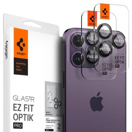 Spigen Optik.Tr Camera iPhone 14 Pro / 14 Pro Max / 15 Pro / 15 Pro Max EZ FIT Lens 2τμχ./2pcs μαύρο AGL05205