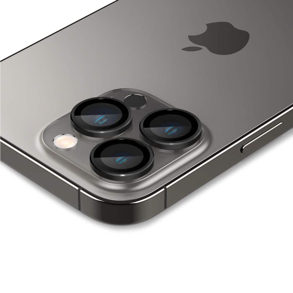 Spigen Optik.Tr Camera iPhone 14 Pro / 14 Pro Max / 15 Pro / 15 Pro Max EZ FIT Lens 2τμχ./2pcs μαύρο AGL05205 - Image 2