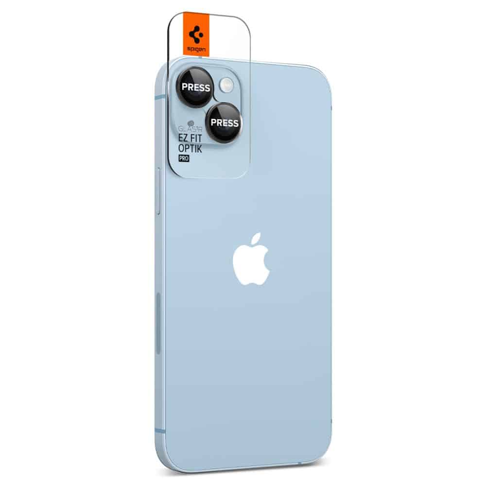 Spigen Optik.Tr Camera iPhone 14/14 Plus /15/15Plus EZ FIT Lens 2szt./2pcs μαύρο AGL05213 - Image 3