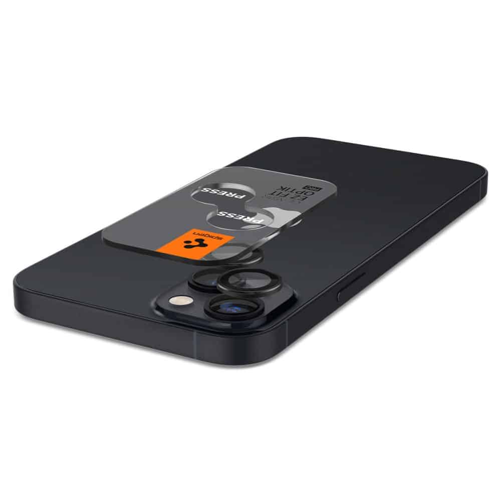 Spigen Optik.Tr Camera iPhone 14/14 Plus /15/15Plus EZ FIT Lens 2szt./2pcs μαύρο AGL05213 - Image 6