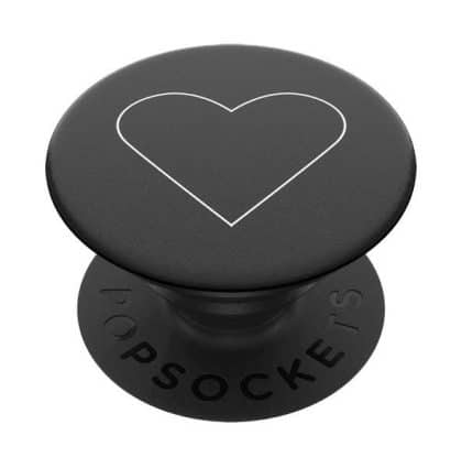 Popsockets 2 Λευκή Καρδιά Μαύρη 800667 - Σταντ Και Χερούλι Για Smartphones
