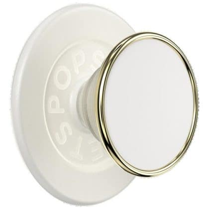 Πρόσφυση Και Στήριξη Για Τηλέφωνο Popsockets Round Luxe Coconut Creme Enamel Magsafe Μπεζ 8