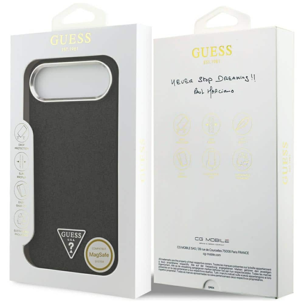 Guess Glitter Triangle Logo MagSafe - θήκη για Apple iPhone Air - Μαύρο - Image 8